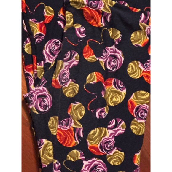 Womans  TALL & CURVY  LULAROE Leggings DISNEY MINNIE MOUSE HEADS ROSES NEW TC - Picture 1 of 1